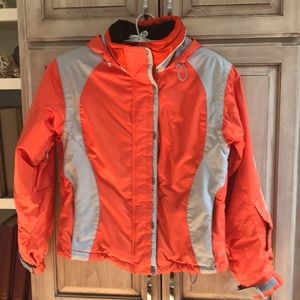 Obermeyer Orange and Light Gray Ski Jacket
